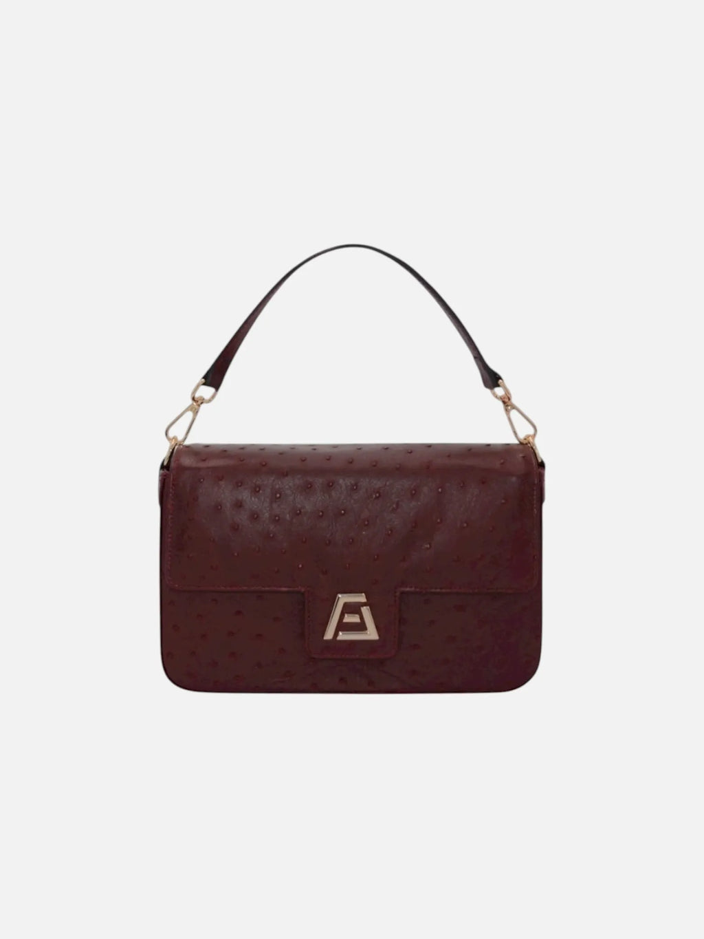 Medium Caddy in Ruby (Ostrich Leather) – ALARA THE LABEL